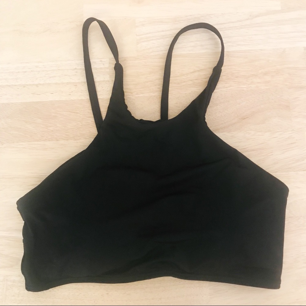 D/DD High Neck Strappy Black Sunn Lab Bikini NWT